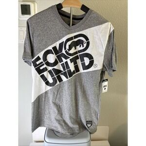 Ecko Unltd Mens Graphic T-Shirt Gray And White Size M NWT